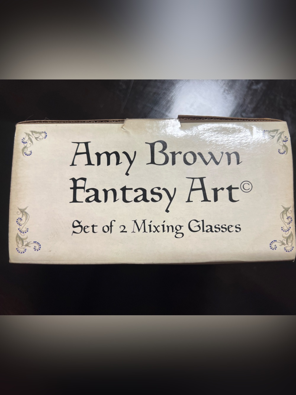 Amy Brown Fantasy Art Fairy Pint Mixing Glasses Set of 2 w/ Original Box - Picture 2 of 6